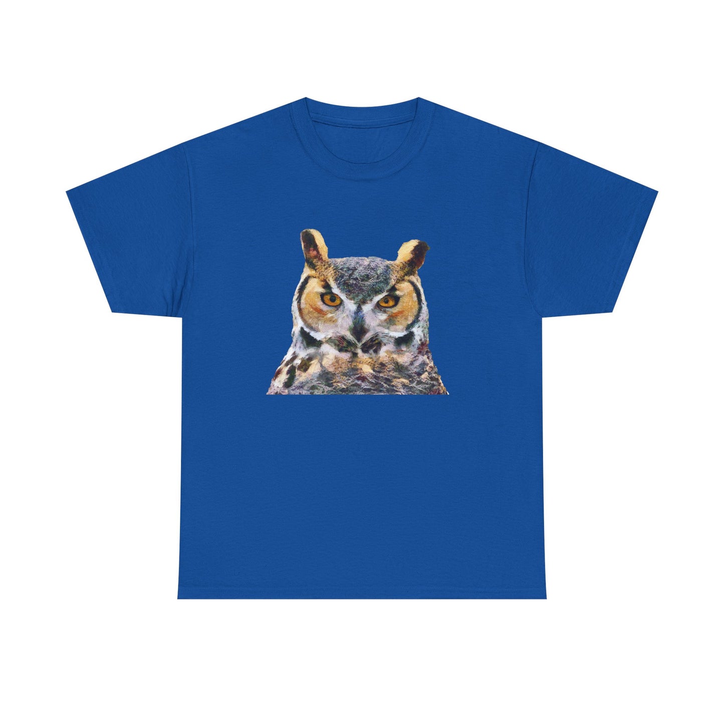 Great Horned Owl 'Hooty' Unisex Heavy Cotton Tee
