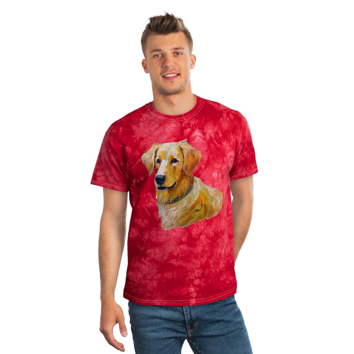 Golden Retriever Puppy Tie-Dye Tee