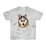 Siberian Husky 'Sacha' Unisex Cotton Color Blast T-Shirt