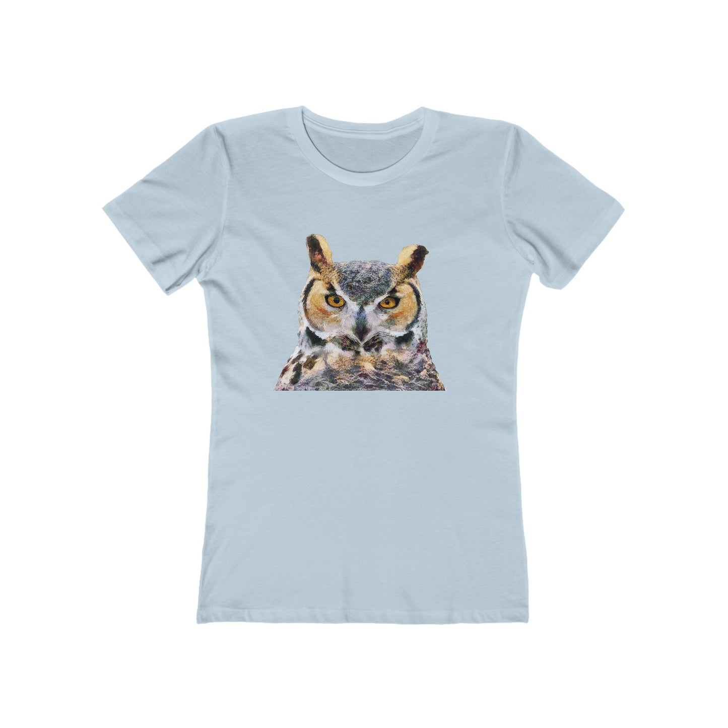 Great Horned Owl 'Hooty' - Women's Slim Fit Ringspun Cotton T-Shirt