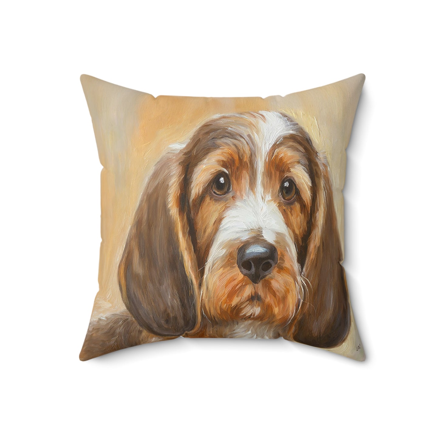 Basset Fauve de Bretagne Polyester Throw Pillow