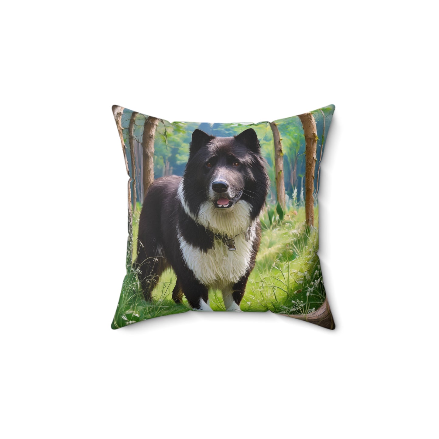 Karelian Bear Dog Spun Polyester Throw Pillow