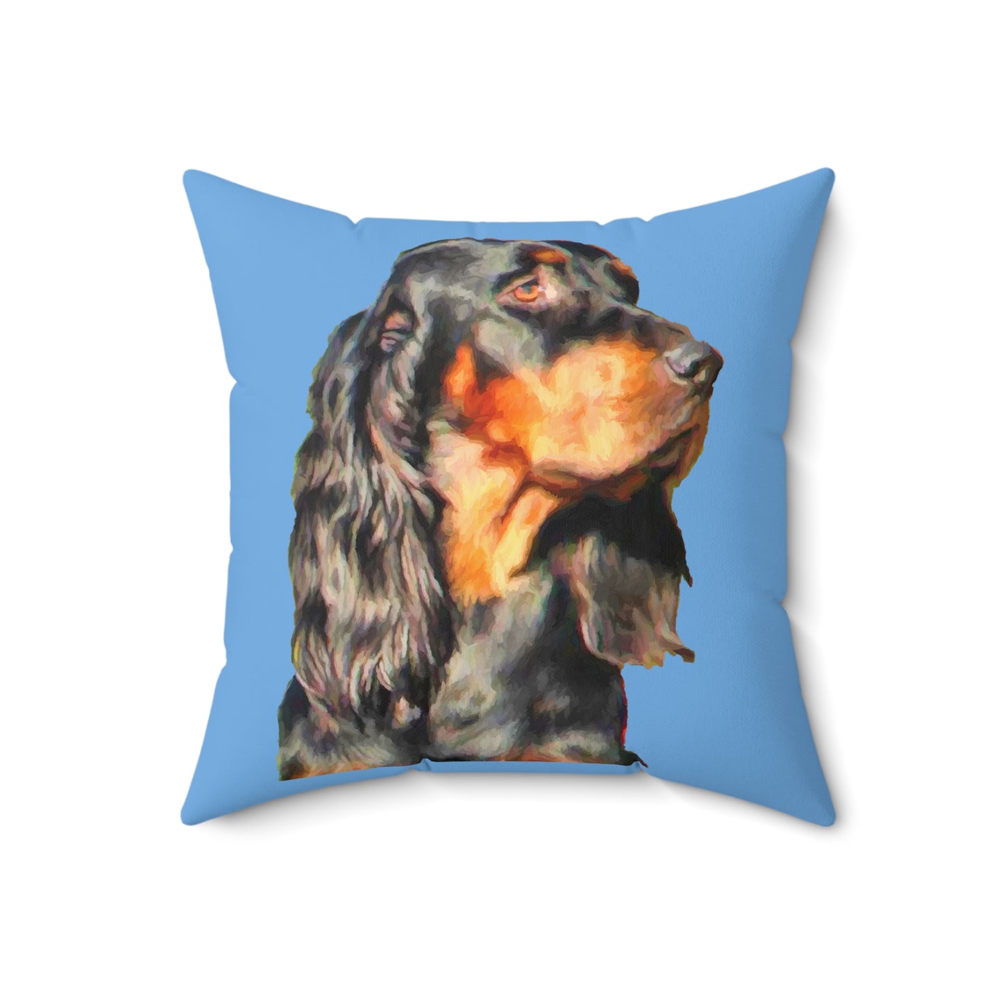 Gordon Setter 'Angus' Spun Polyester Throw Pillow