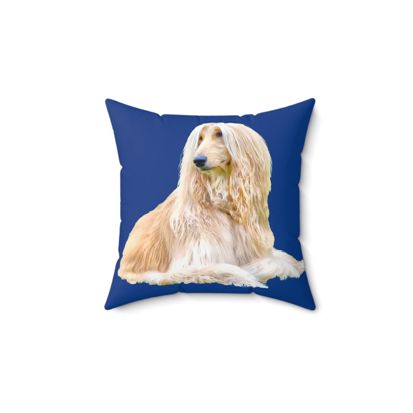 Afghan Hound Spun Polyester Throw Pillow