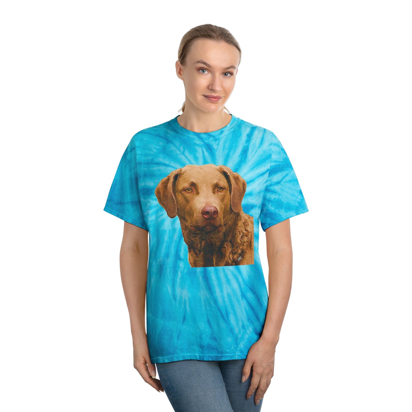 Chesapeake Bay Retriever Unisex Tie-Dye Tee, Cyclone