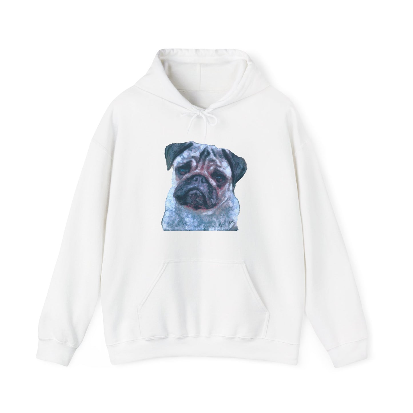 Pug 'Pompey' Unisex 50/50 Hoodie - The Ultimate Snuggle Companion