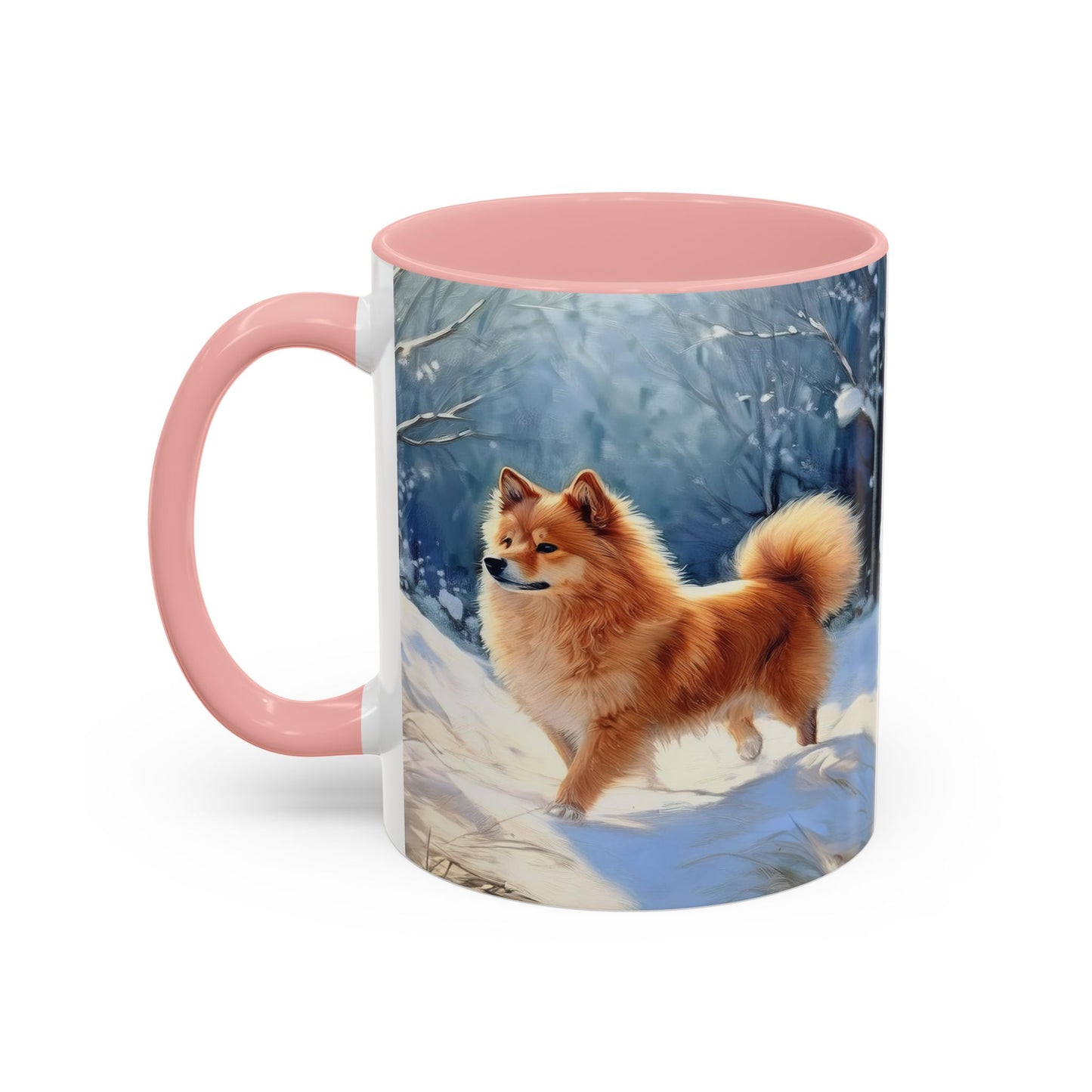 Finnish Spitz - Ceramic Accent Coffee Mug - Two Sizes of Delight