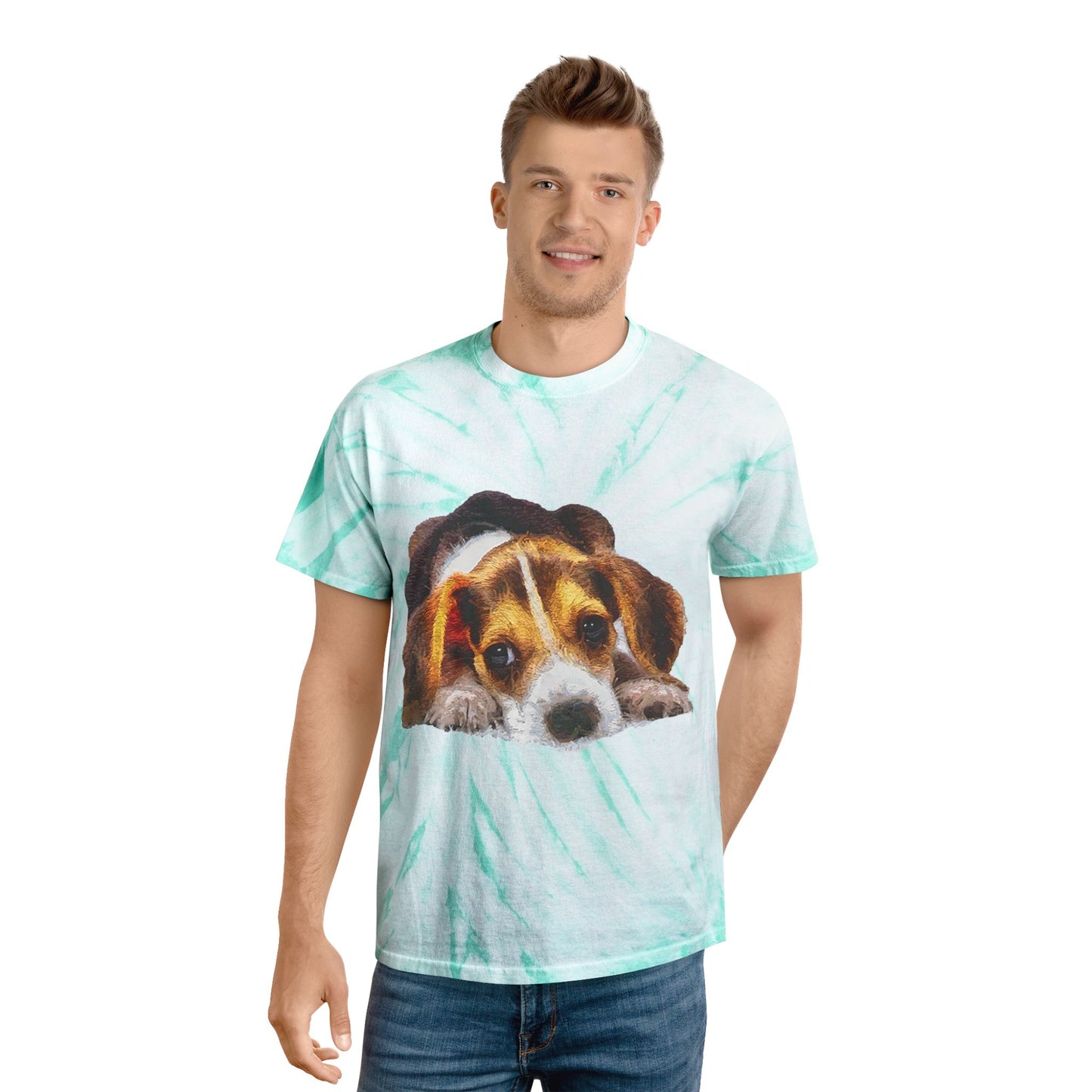 Beagle 'Daisy Mae' Unisex Cotton Tie-Dye Tee, Cyclone
