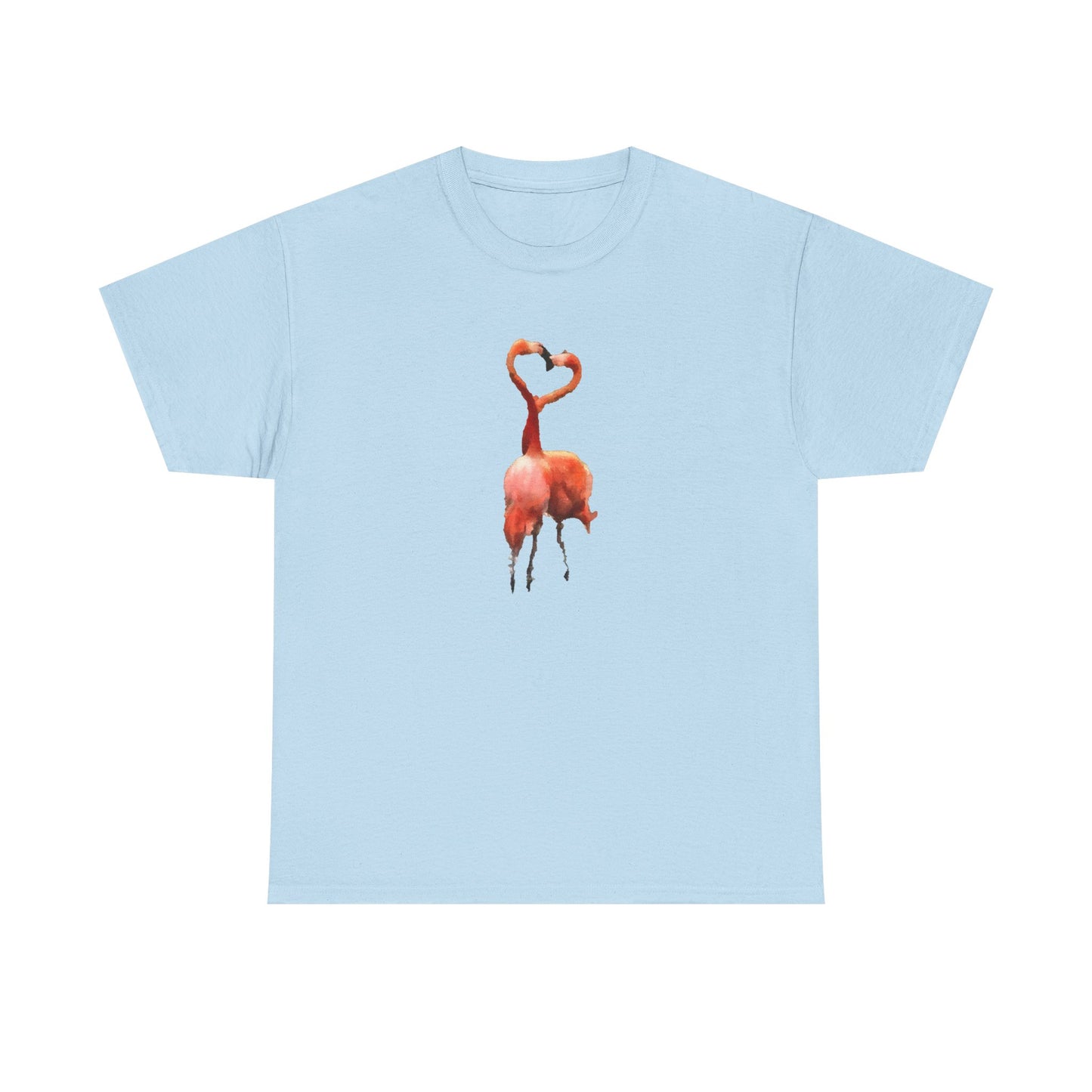 Flamingos - 'Love Birds' Unisex Heavy Cotton Tee