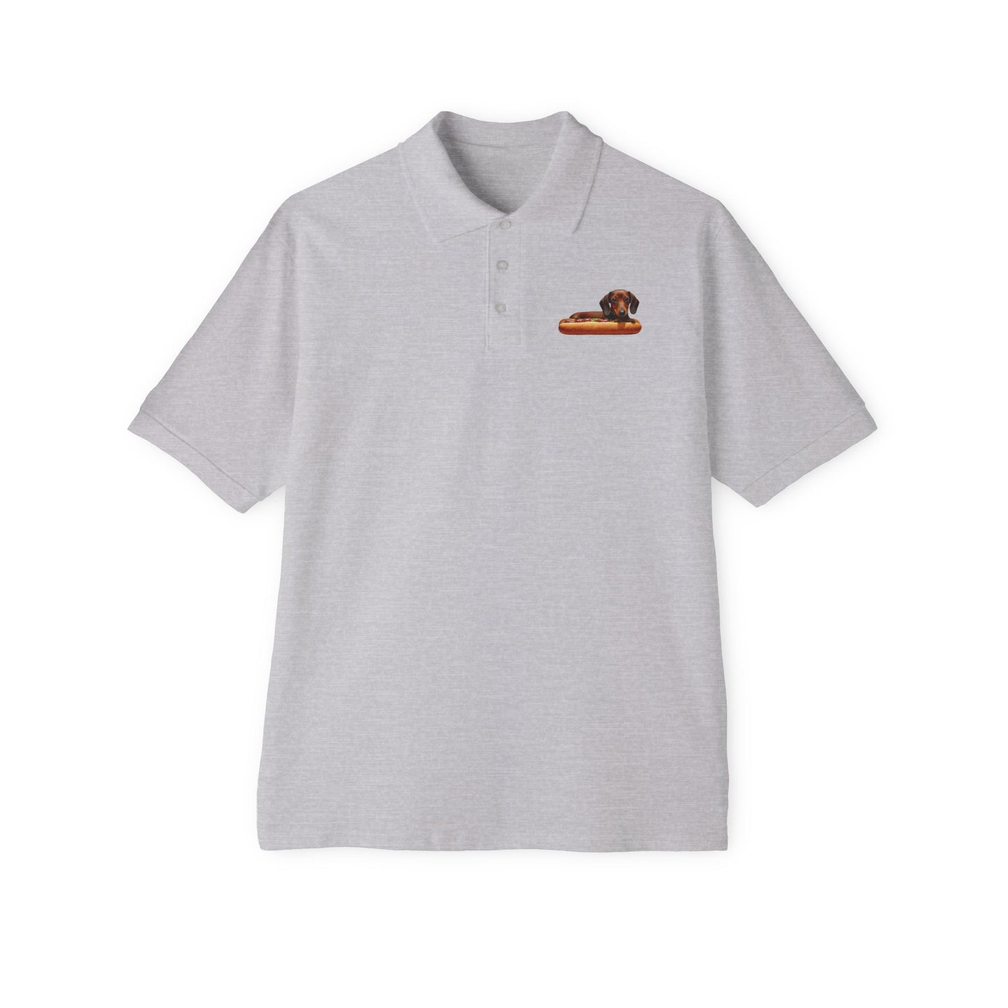 Dachshund Delight Men's Piqué Polo Shirt