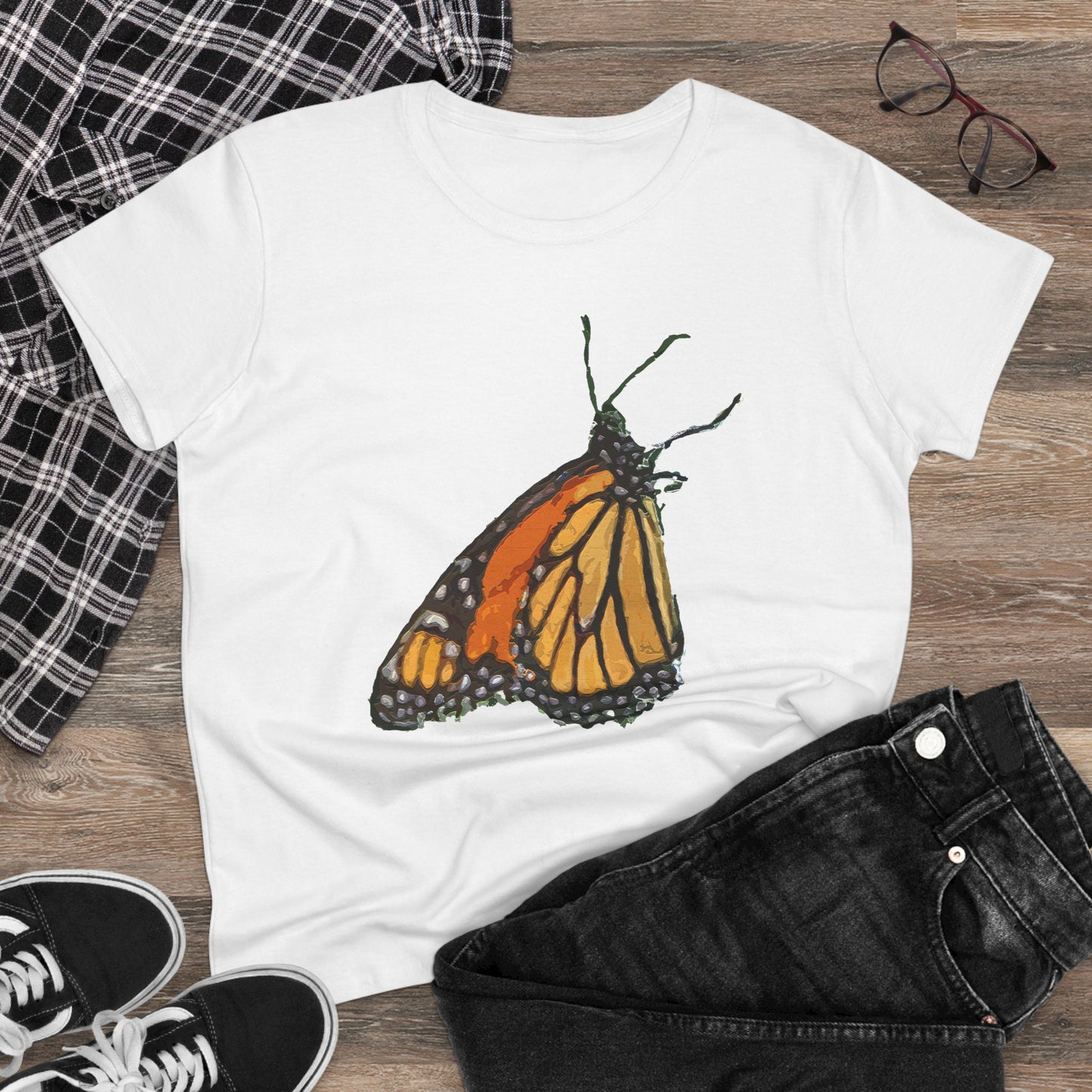 Monarch Butterfly Women's Midweight Cotton Tee
