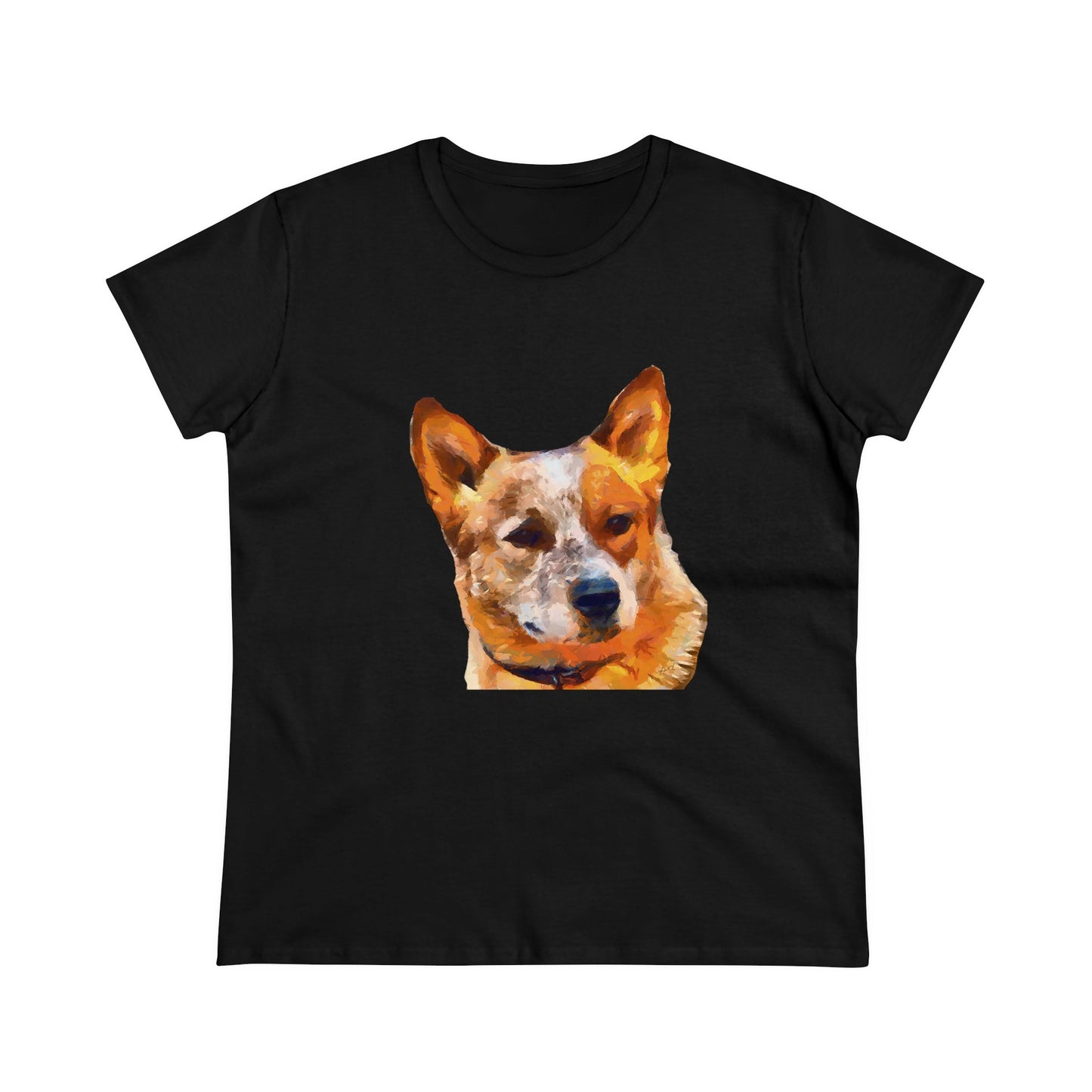 Red Heeler - Australian Cattle Dog Women's Midweight Cotton Tee: A Soft Embrace of Elegance