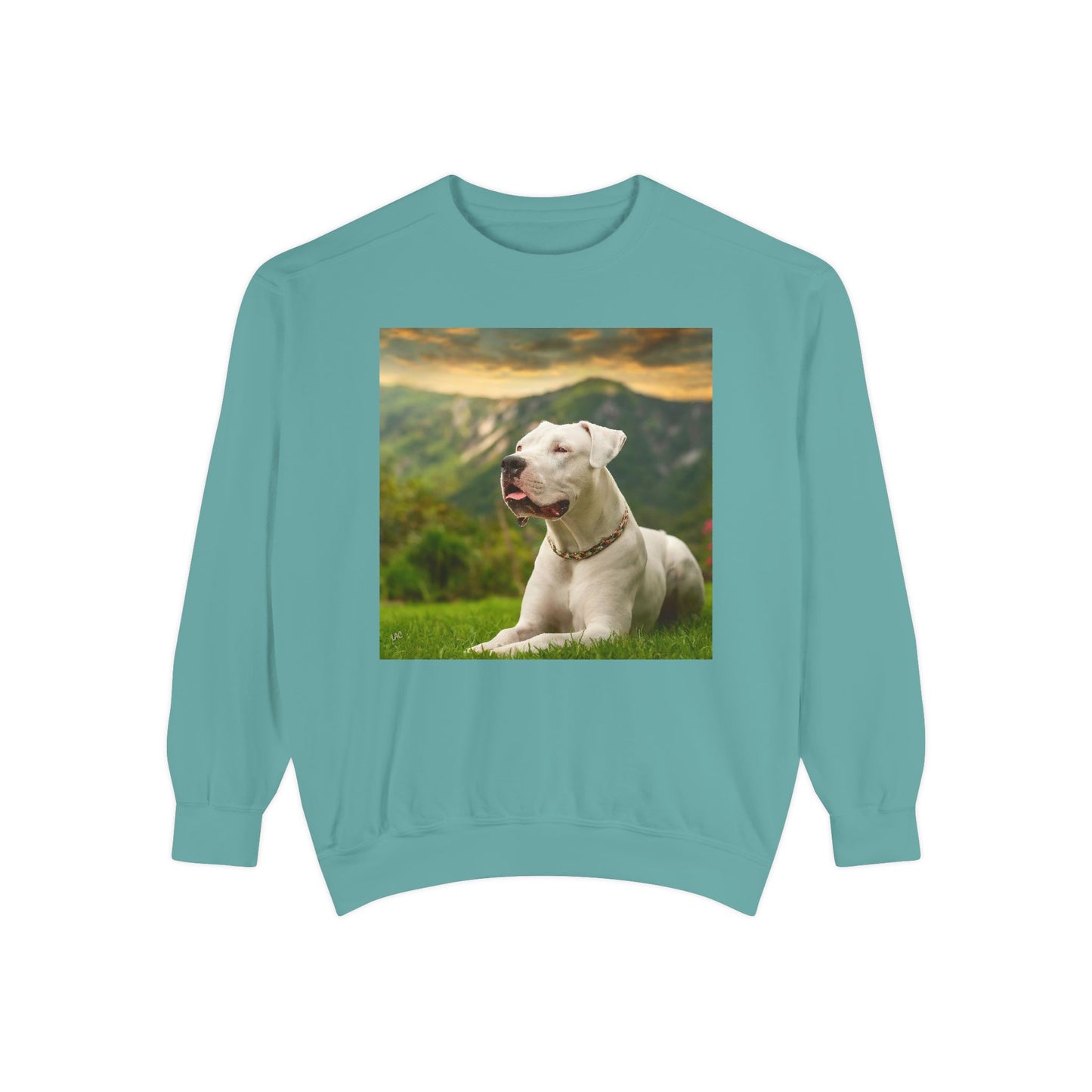 Dogo Argentino - Unisex Garment-Dyed Sweatshirt