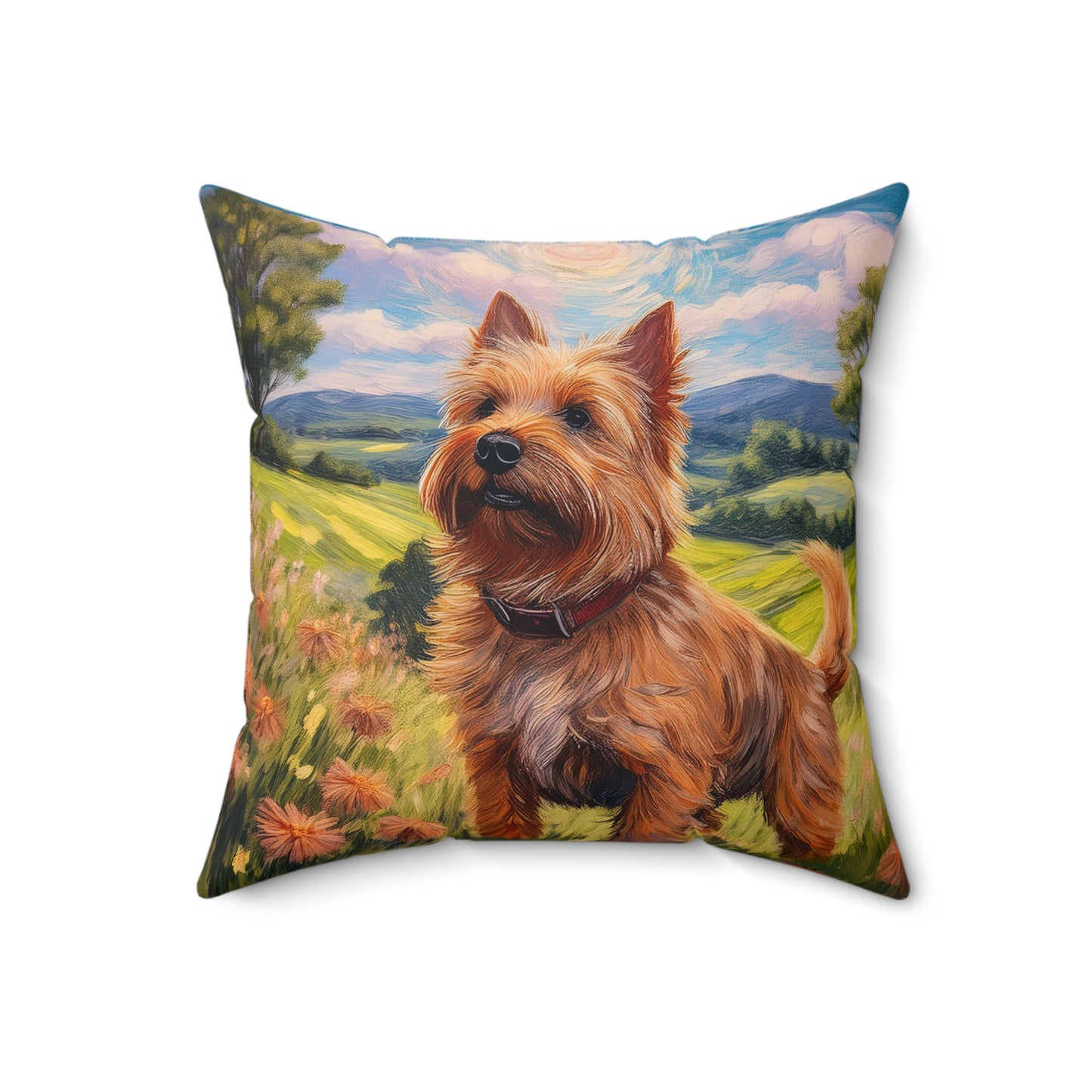 Nova Scotia Duck Tolling Retriever Spun Polyester Throw Pillow