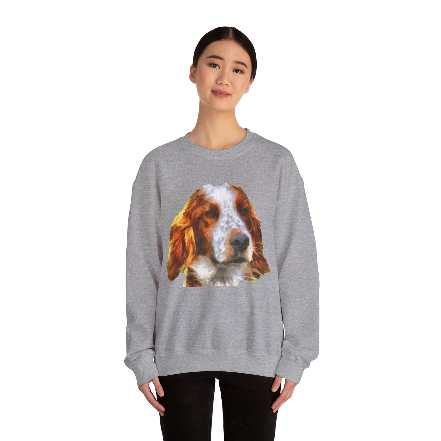 Irish Red & White Setter - Unisex 50/50 Crewneck Sweatshirt