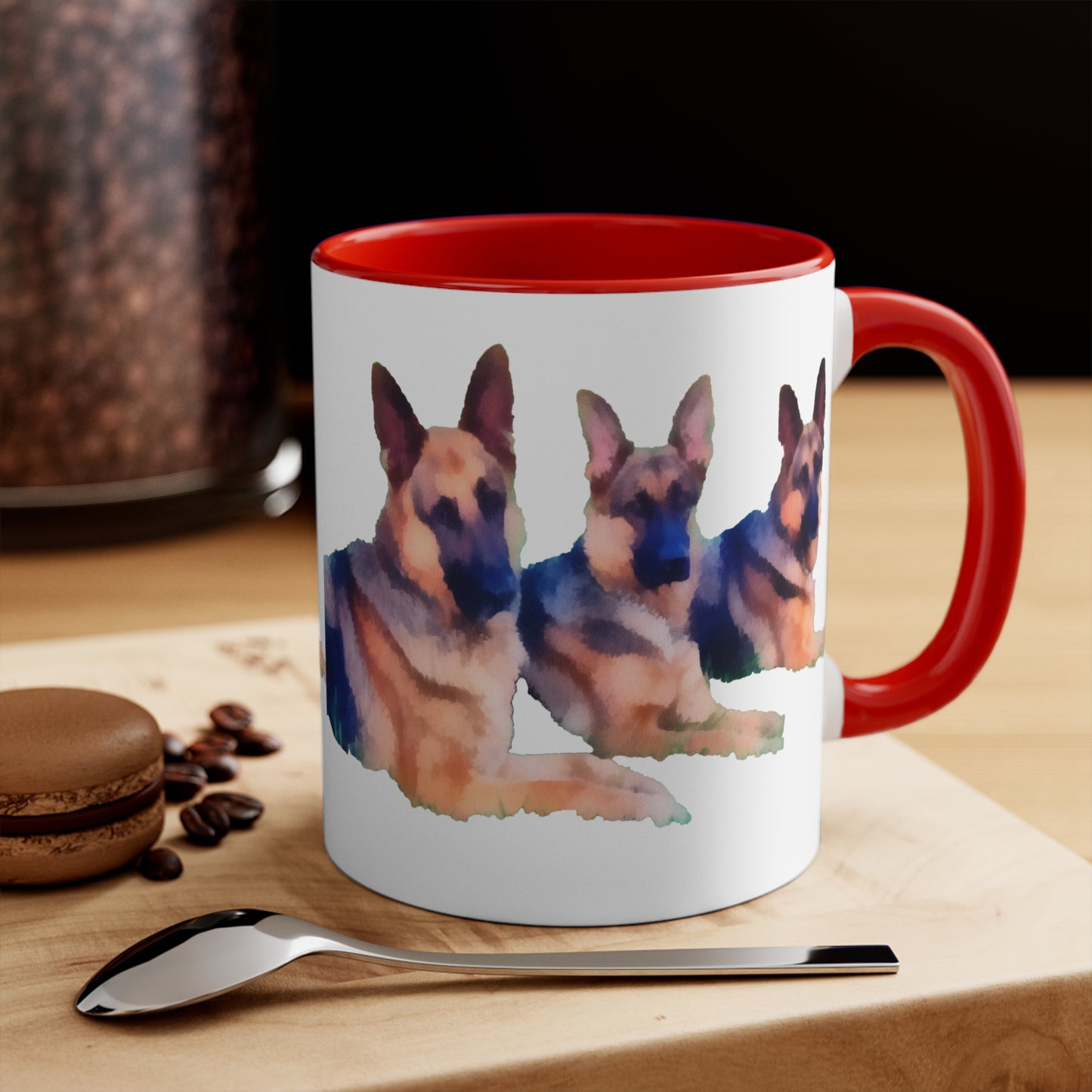 German Shepherd Trio Accent Coffee Mug, 11oz