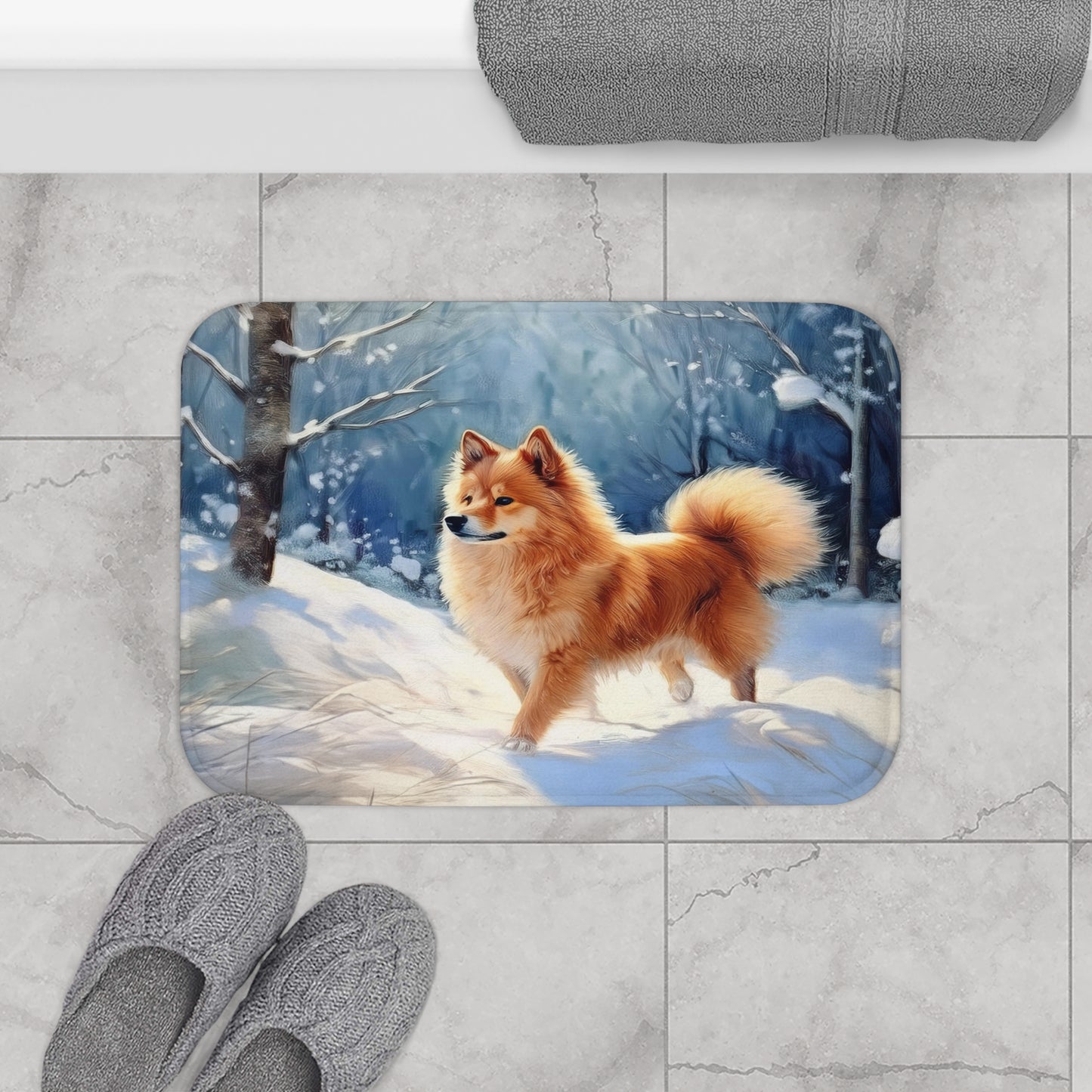 Finnish Spitz - Cozy Bathroom Rug Mat