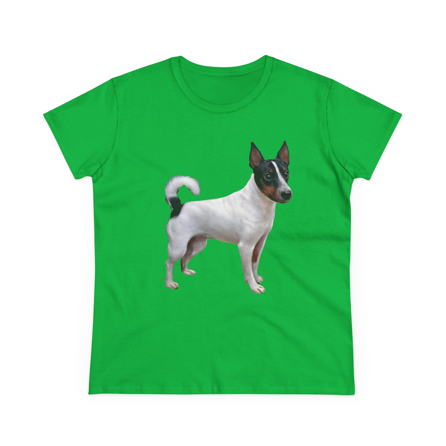 Japanese Terrier - Women's Midweight Cotton Tee: A Playful Graphic for Dog Lovers