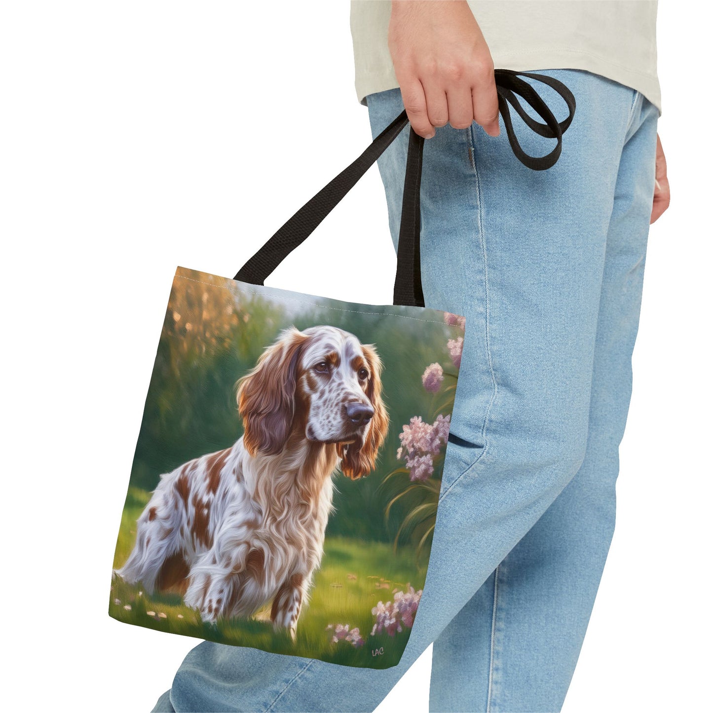 English Setter Polyester Tote Bag (AOP)