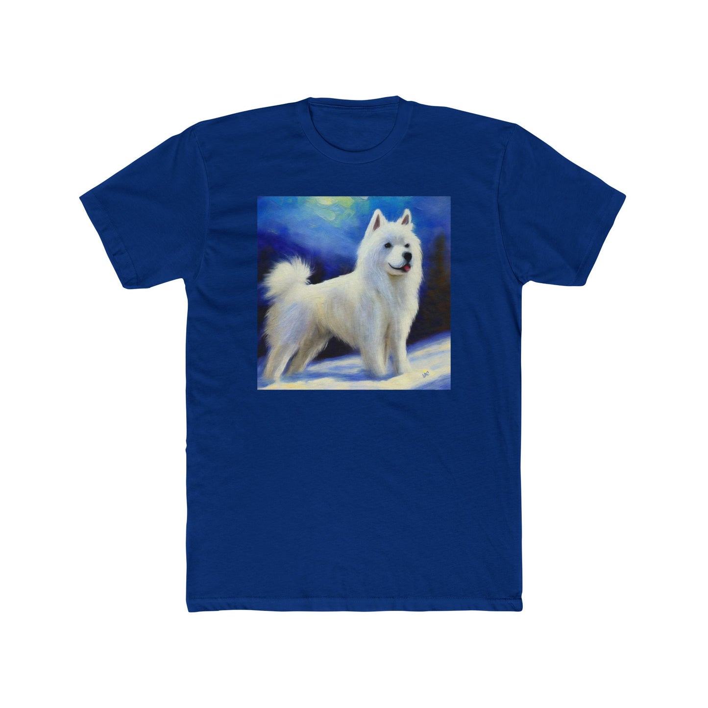 American Eskimo Dog Men's Fitted Cotton Crew Tee: A Romantic Tribute