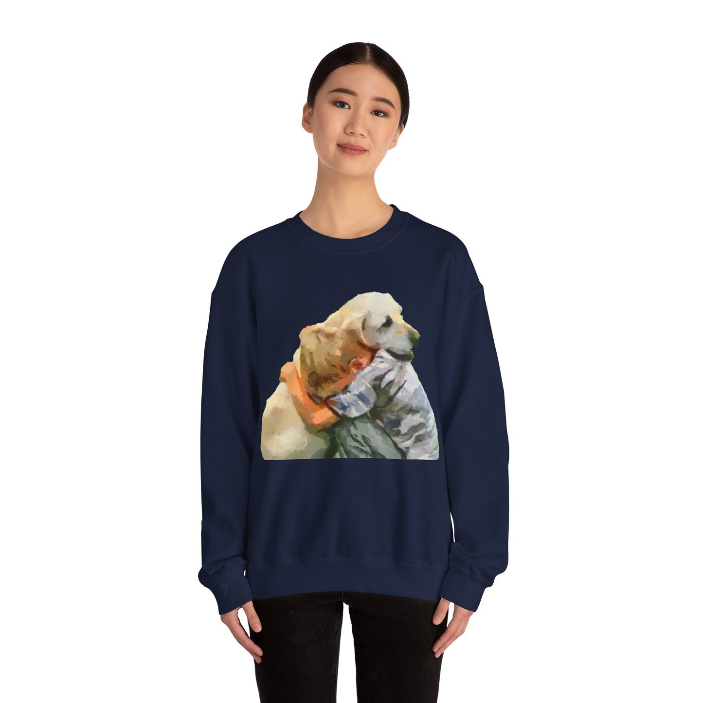Yellow Labrador Retriever Unisex Crewneck Sweatshirt