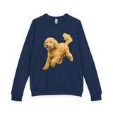 Goldendoodle Unisex French Terry Raglan Crewneck Long Sleeve