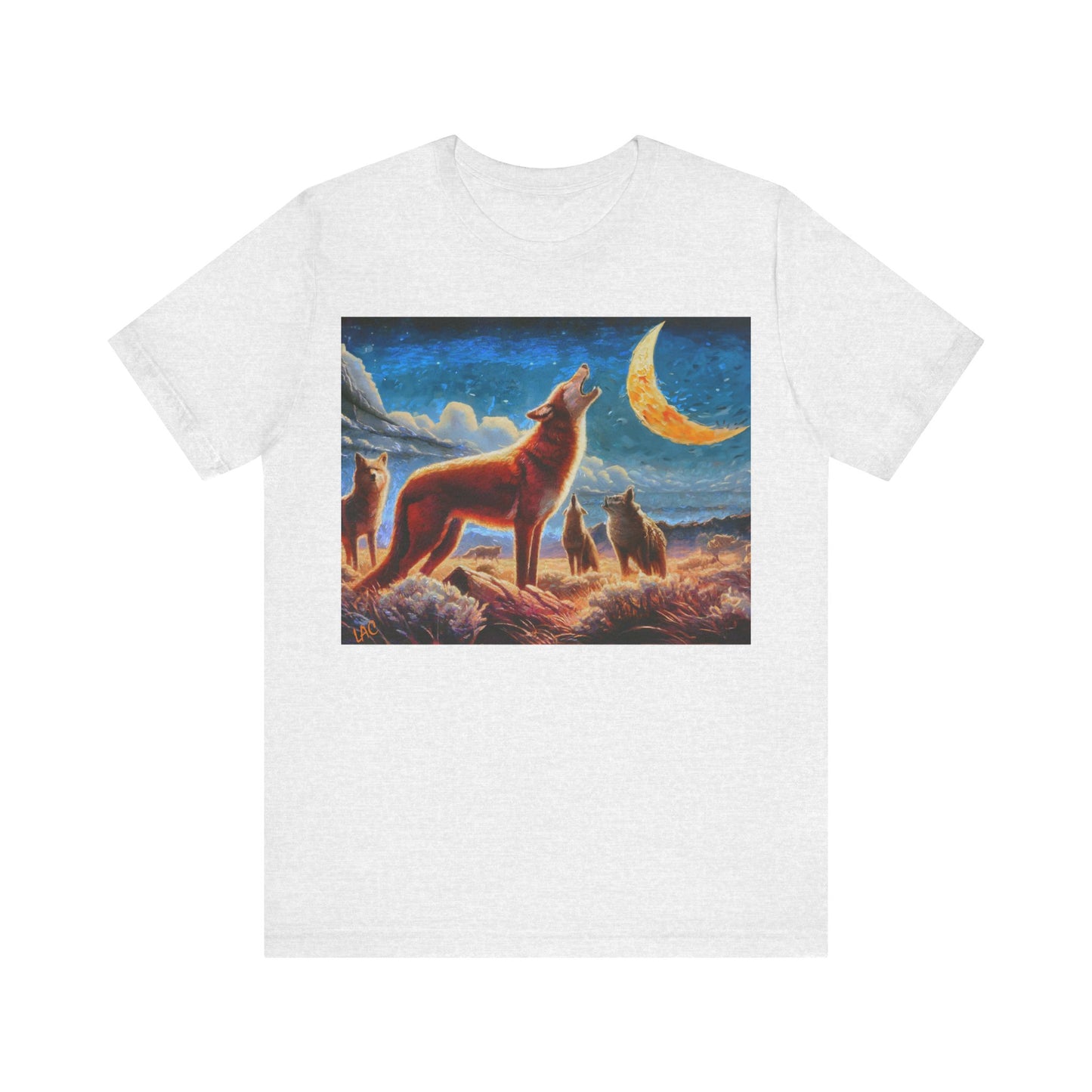 Coyotes in Moonlight Unisex Jersey Short Sleeve Tee