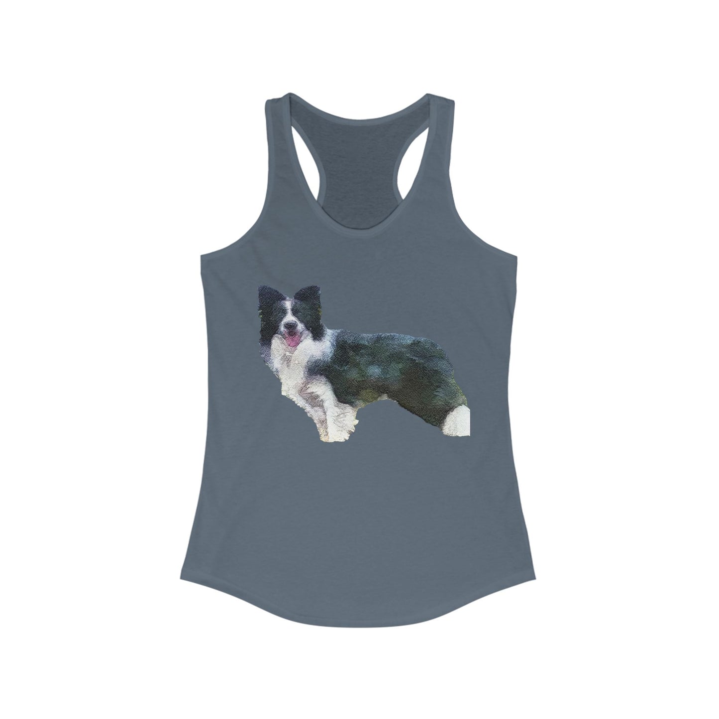 Border Collie '#1' Women's Racerback Tank