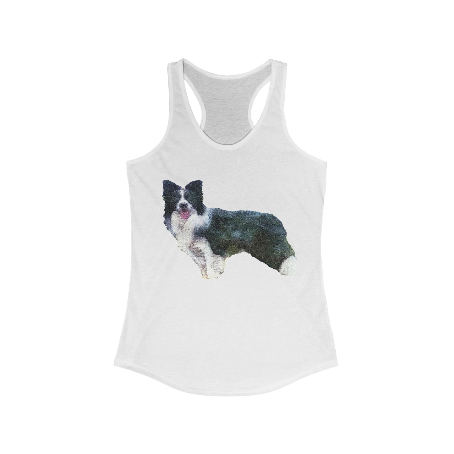 Border Collie '#1' Women's Racerback Tank