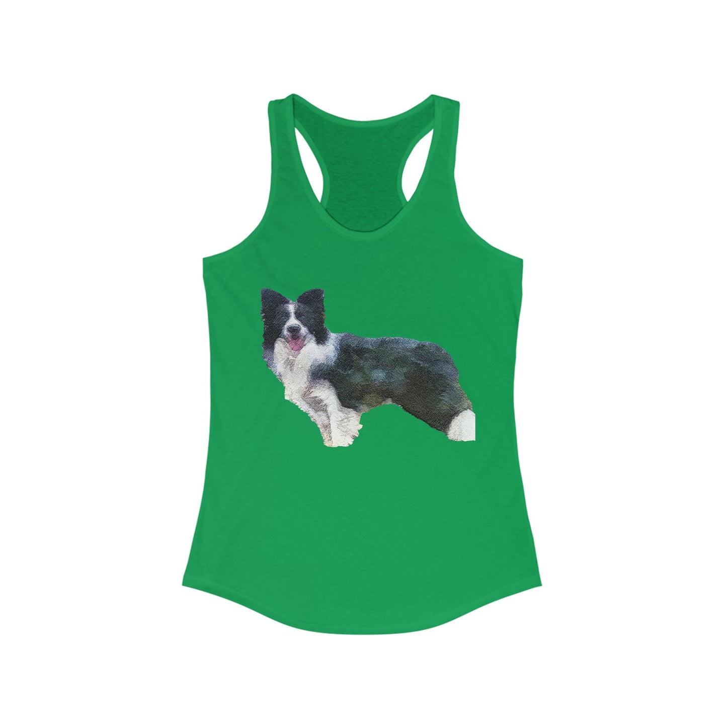 Border Collie '#1' Women's Racerback Tank