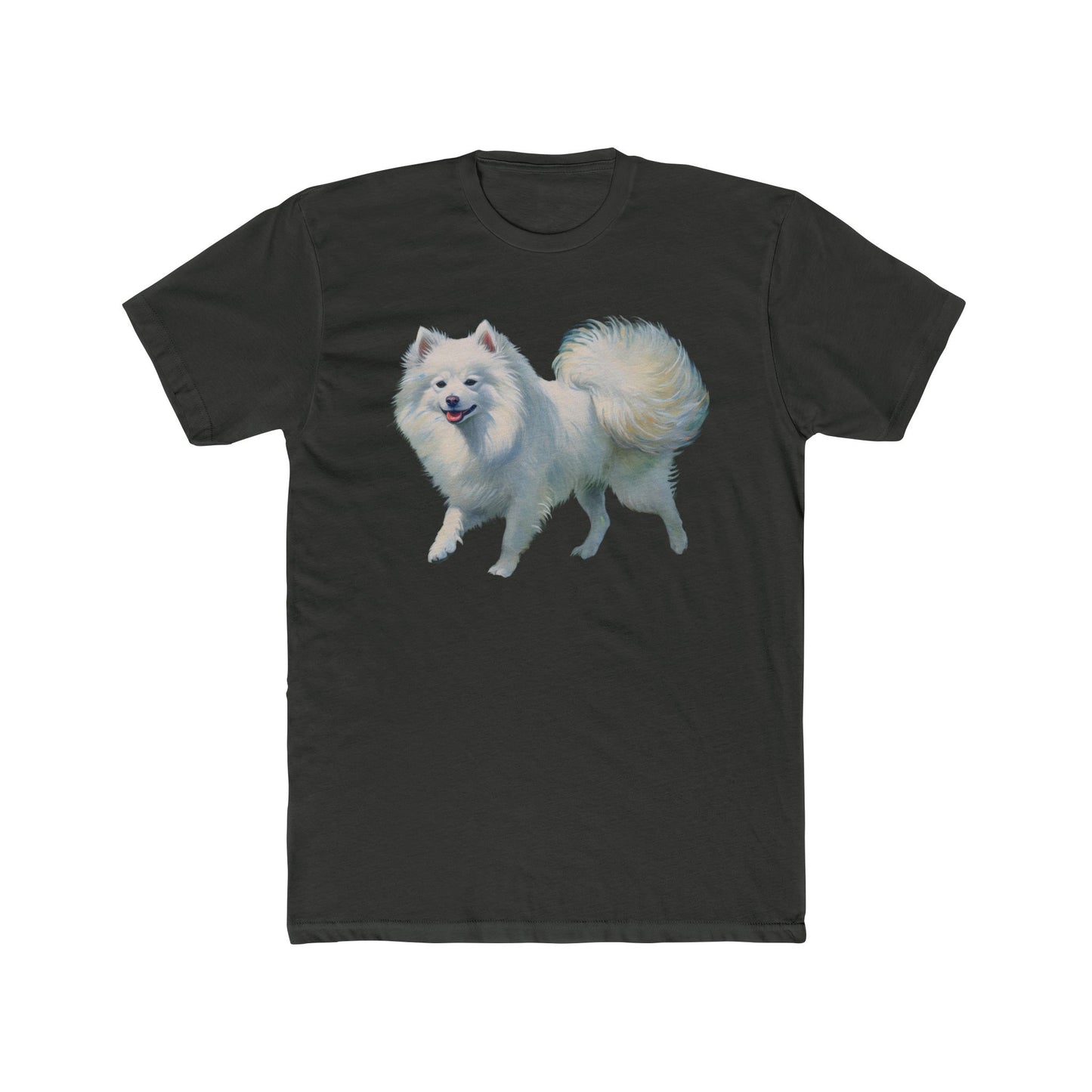Japanese Spitz - Men's Fitted Cotton Crew Tee
