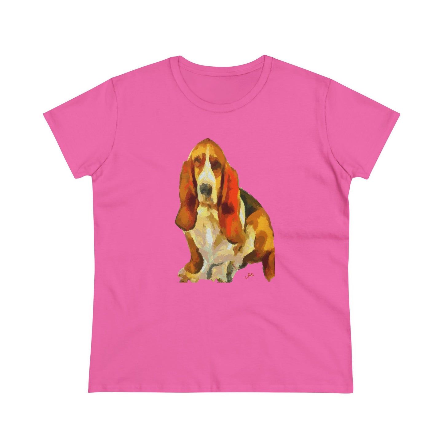 Basset Hound 'Lautrec' Women's Midweight Cotton Tee