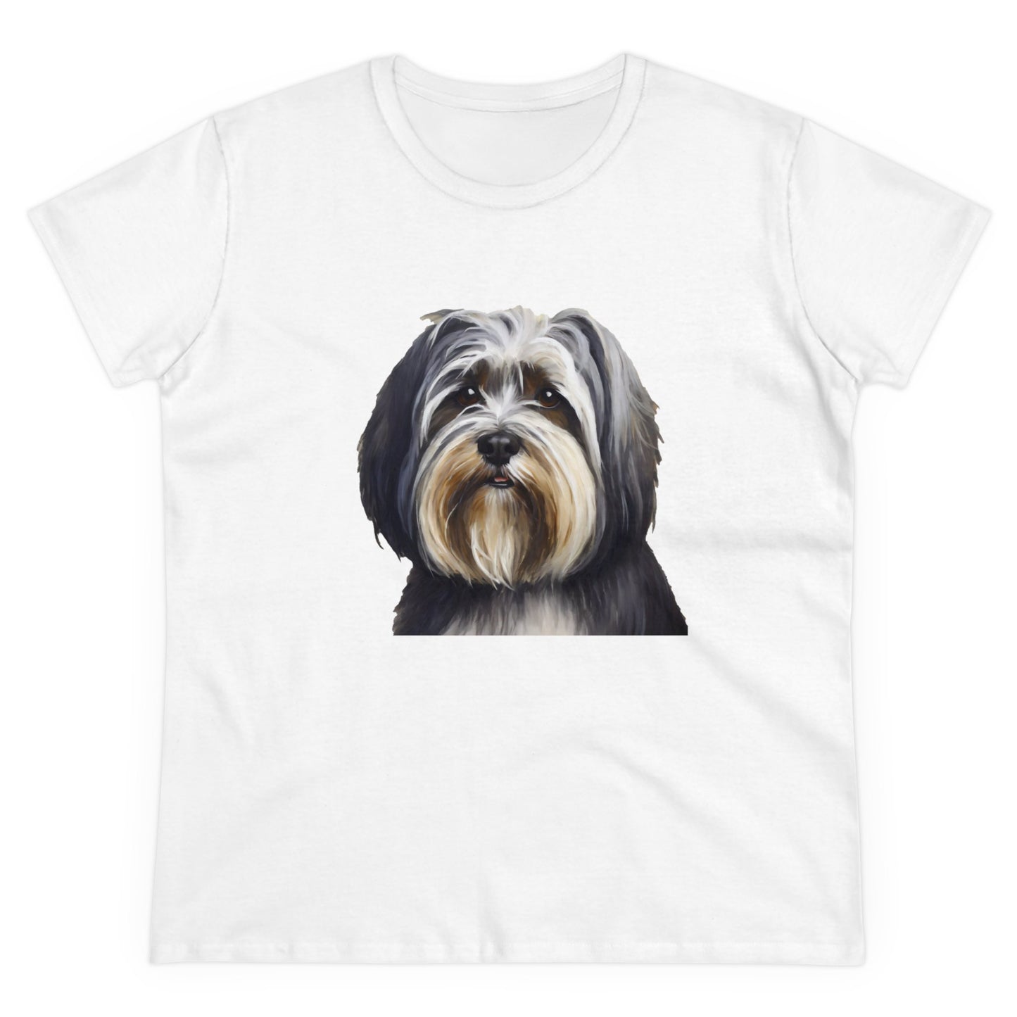 TIbetan Terrier Women's Midweight Cotton Tee