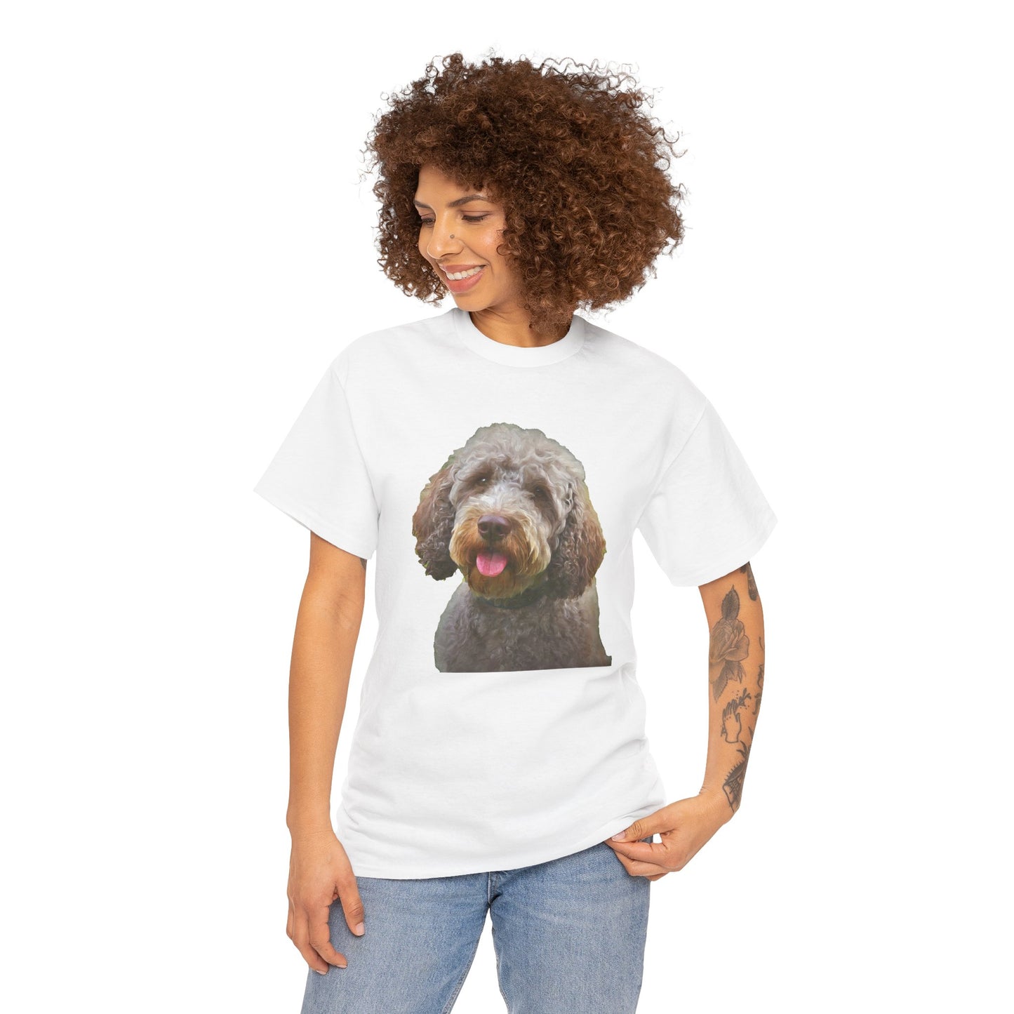 Lagotto Romagnolo 'Italian Truffle Dog' Unisex Heavy Cotton Tee