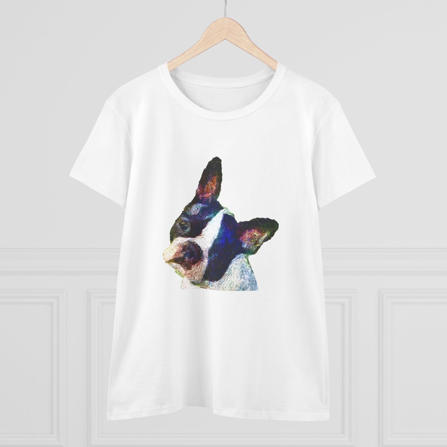 Boston Terrier 'Skipper' Women's Midweight Cotton Tee