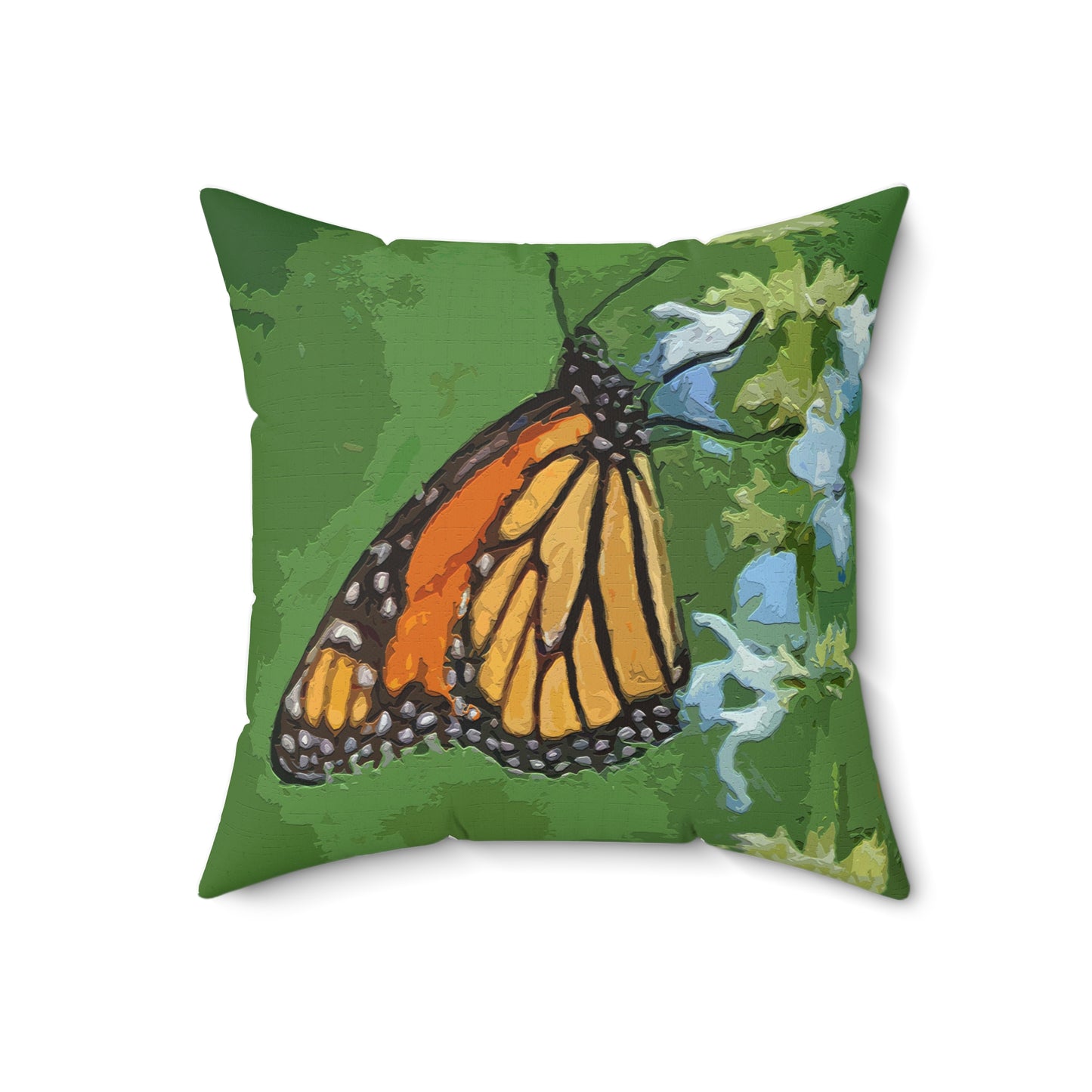 Monarch Butterfly Spun Polyester Throw Pillow