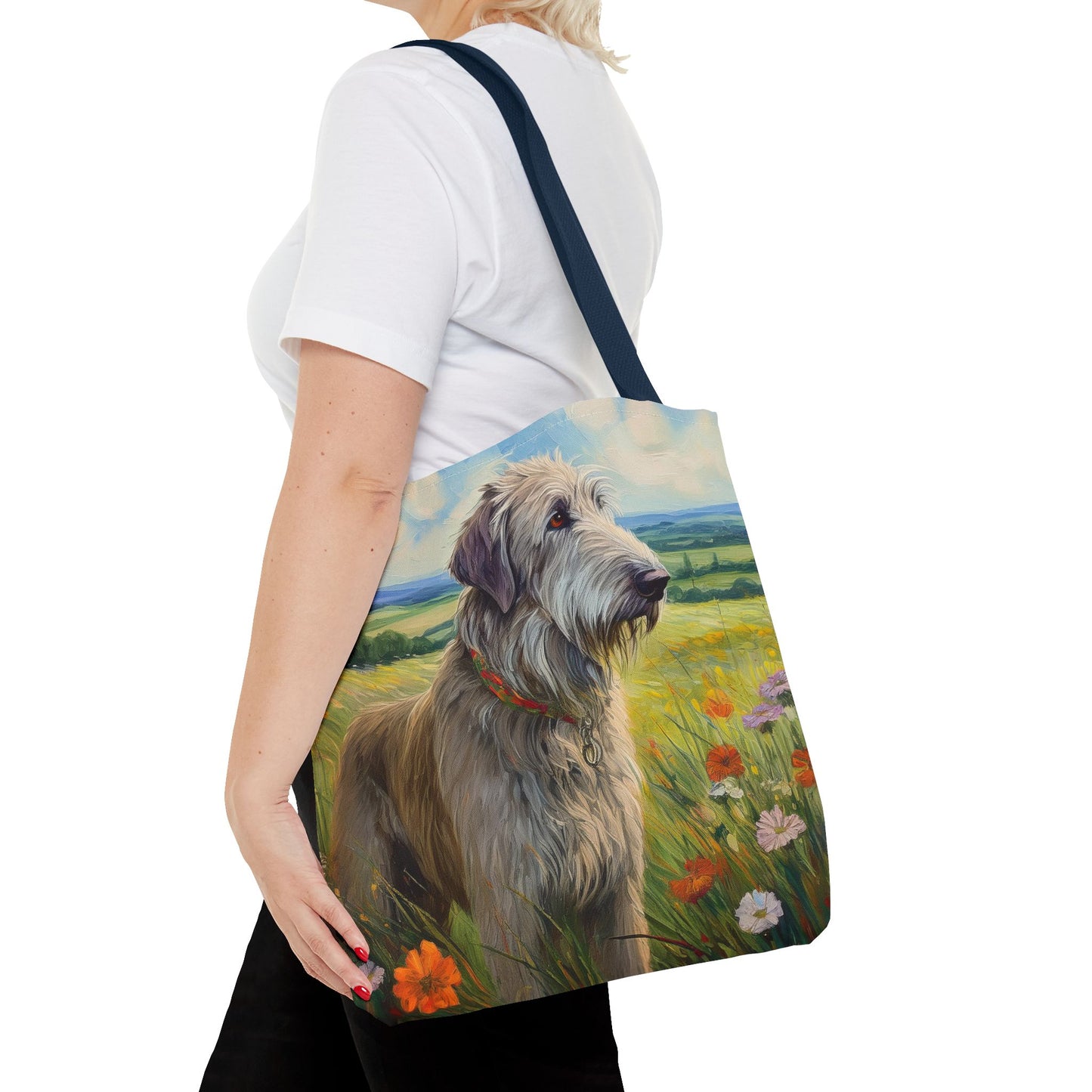 Irish Wolfhound Polyester Tote Bag (AOP)