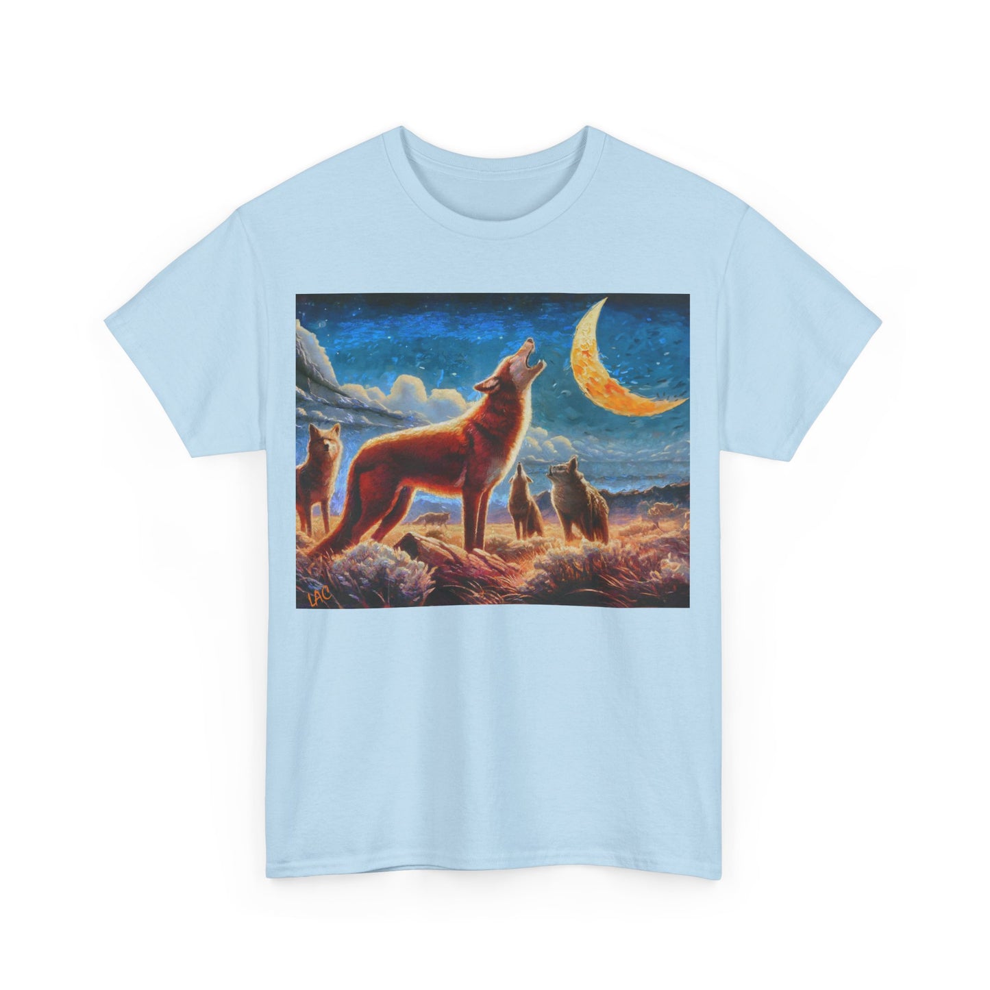 Coyotees in Moonlight Unisex Heavy Cotton Tee
