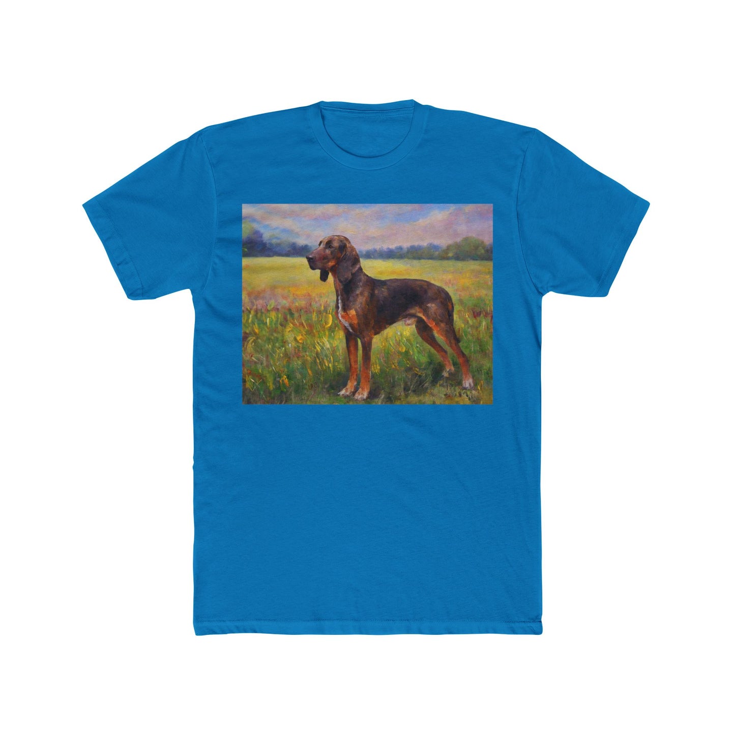 Plott Hound Men's Fitted Cotton Crew Tee