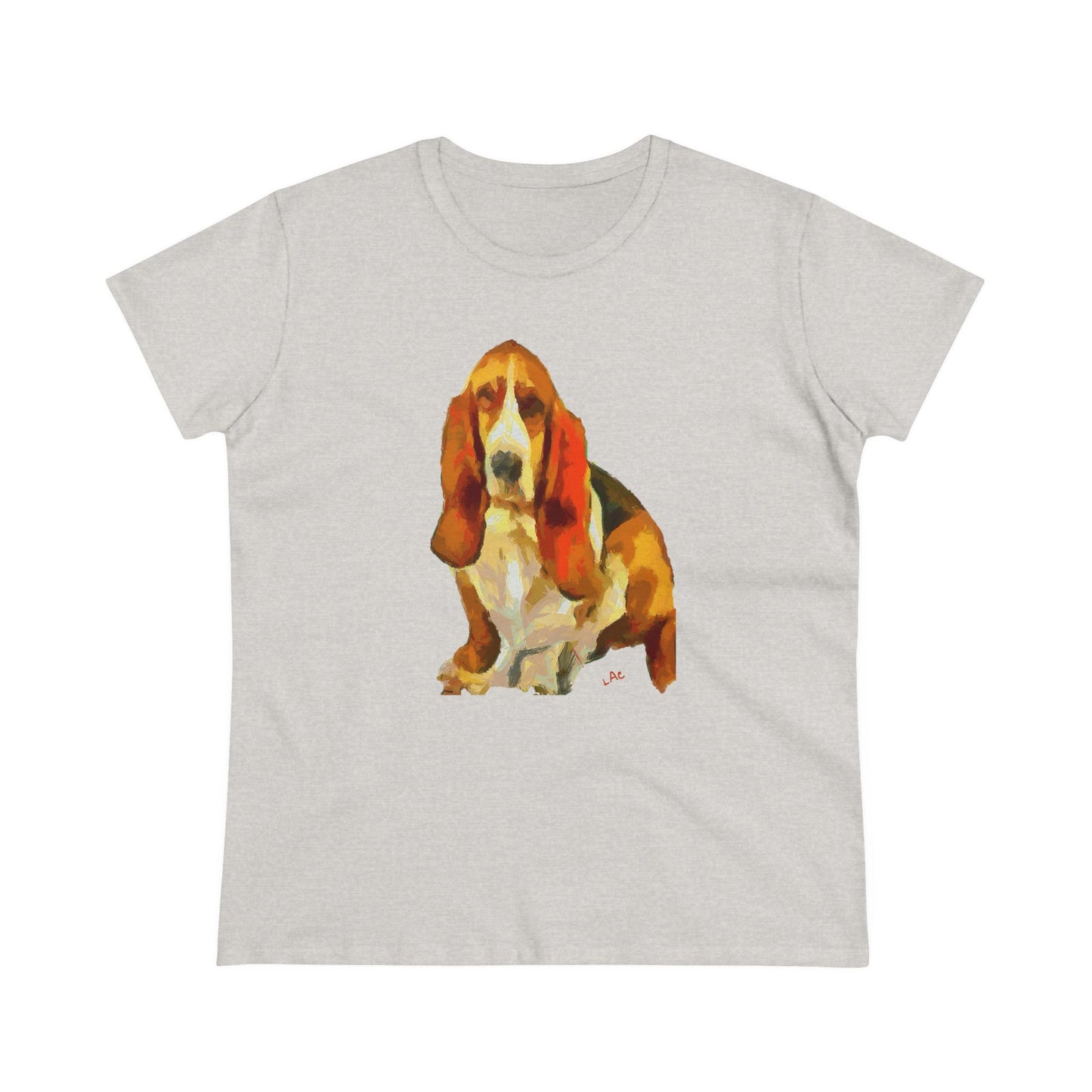 Basset Hound 'Lautrec' Women's Midweight Cotton Tee