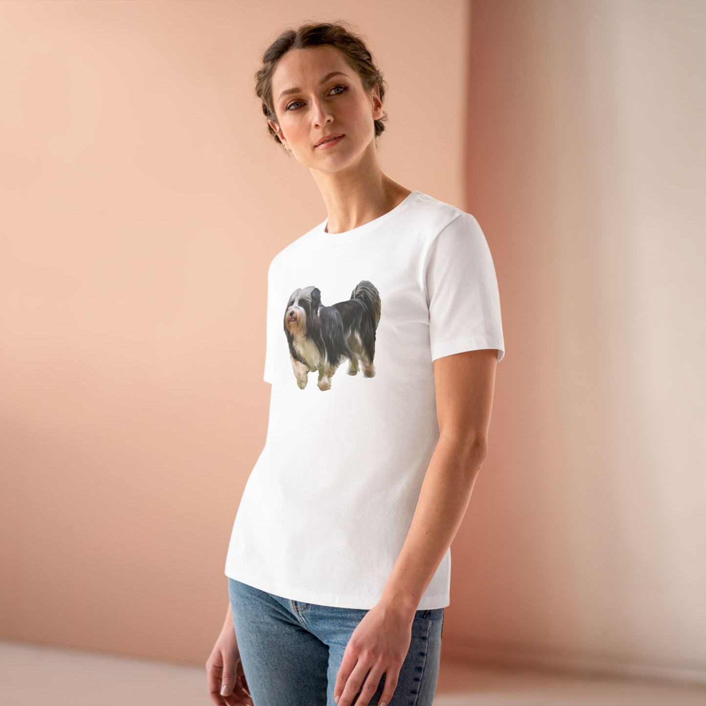Lowchen Women's Relaxed Fit Cotton Tee