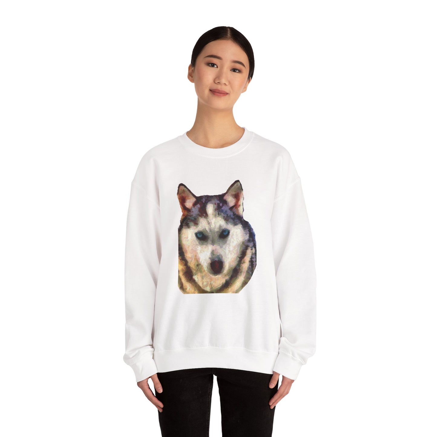Siberian Husky 'Sacha' Unisex 50/50 Crewneck Sweatshirt