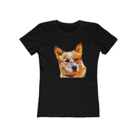 Red Heeler - Australian Cattle Dog - -  Women's Slim Fit Ringspun Cotton T-Shirt