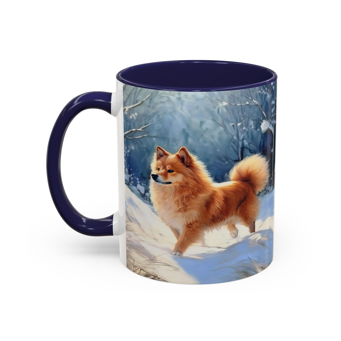 Finnish Spitz - Ceramic Accent Coffee Mug - Two Sizes of Delight