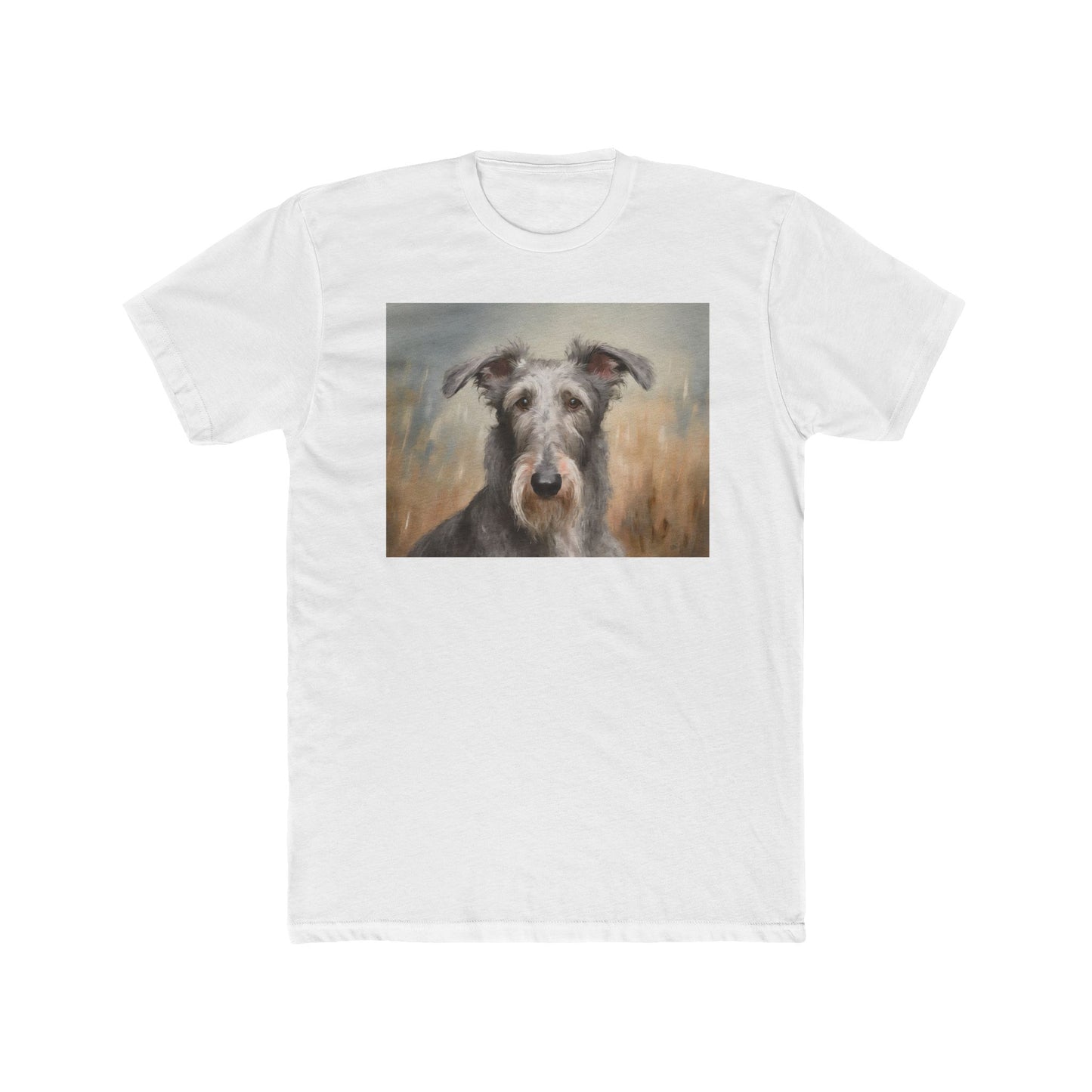 Scottish Deerhound --- Men's Fitted Cotton Crew Tee