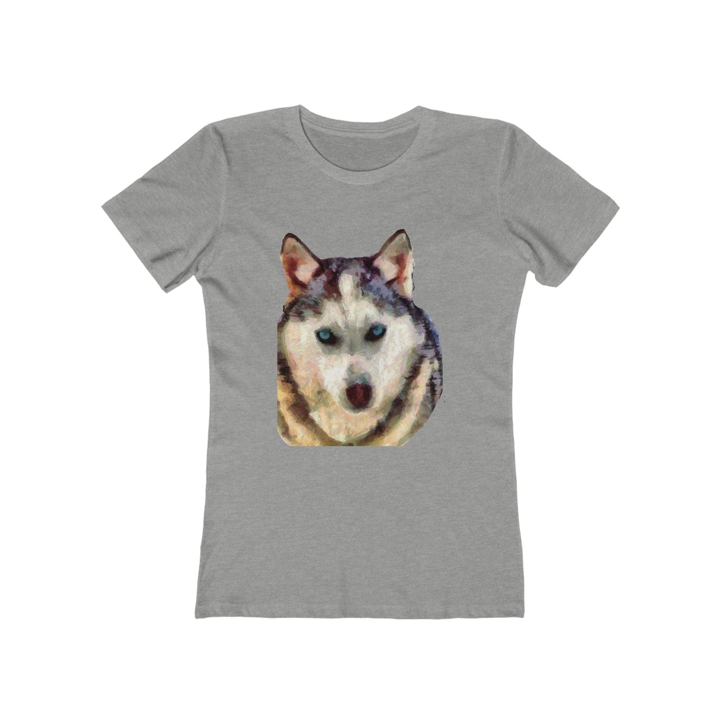 Siberian Husky 'Sacha' - Women's Slim Fit Ringspun Cotton T-Shirt