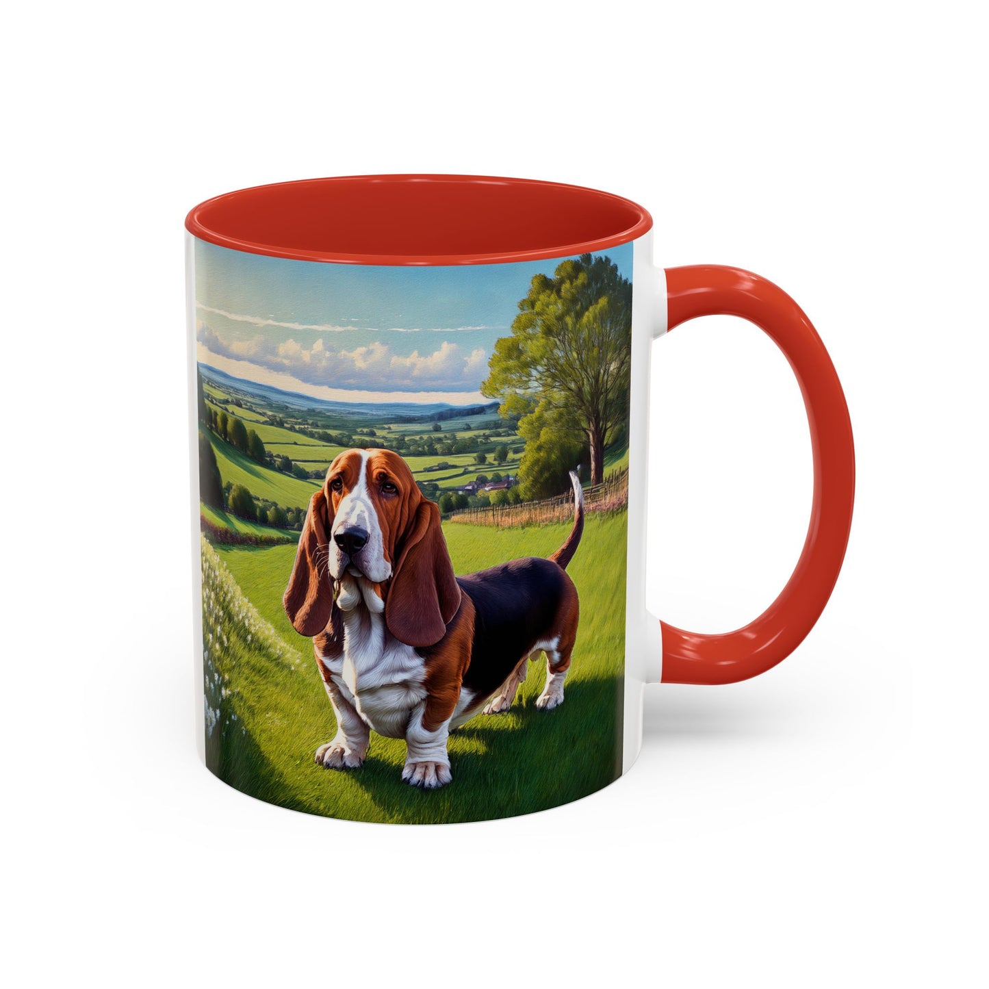 Basset Hound -- Ceramic Accent Coffee Mug (11, 15oz)