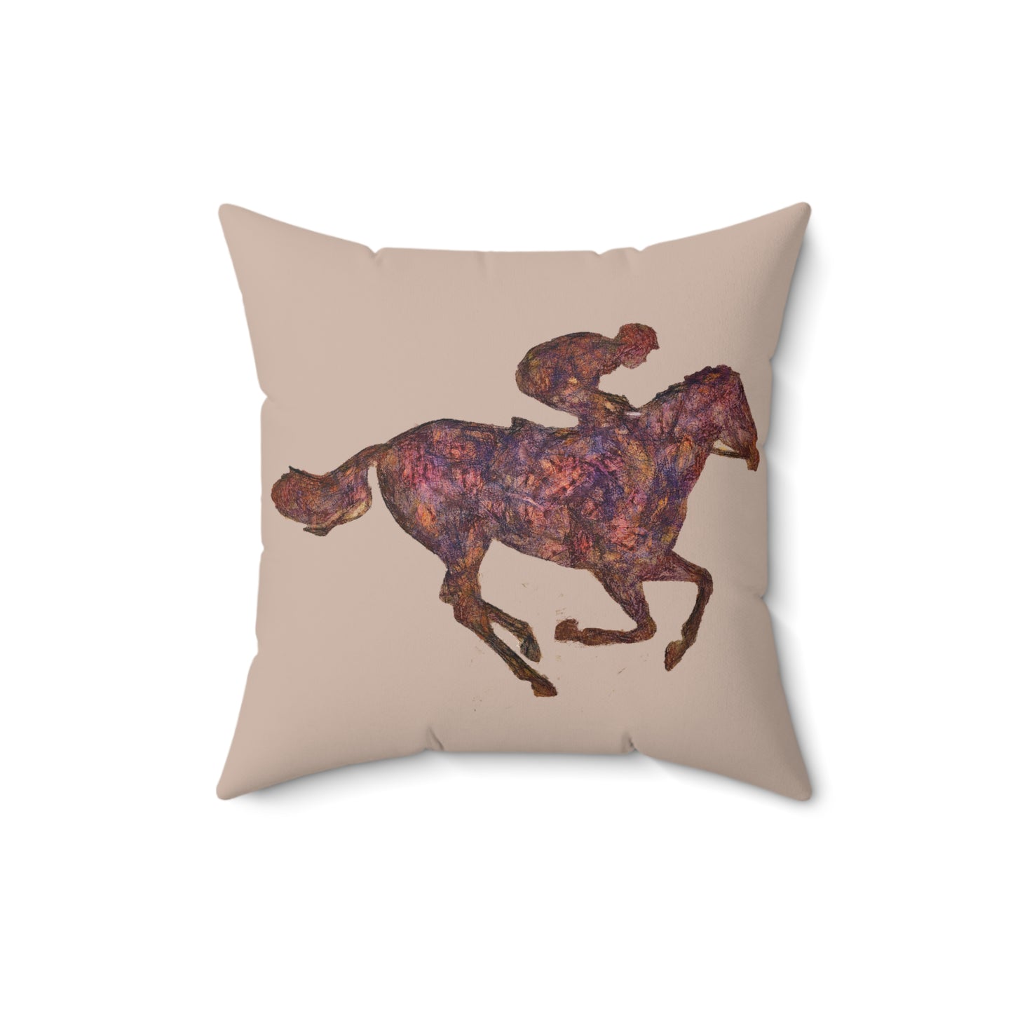 Race Horse - Spun Polyester Throw Pillow