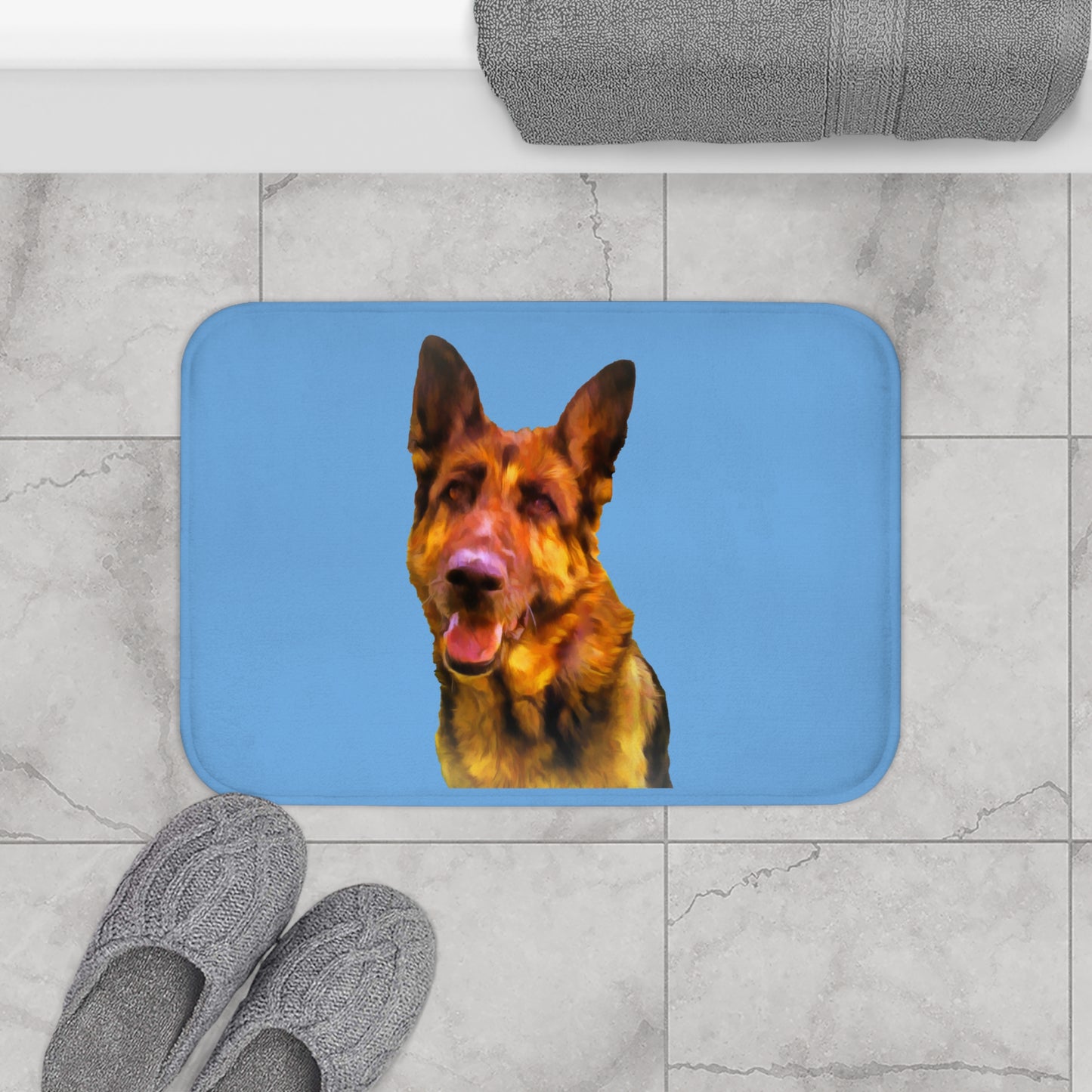 German Shepherd 'Bayli' Bath Rug Mat