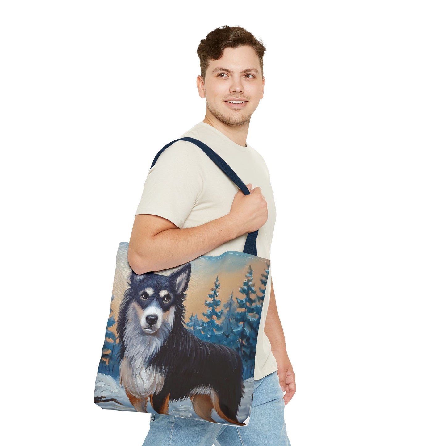 Lapponian Herder Polyester Tote Bag (AOP)